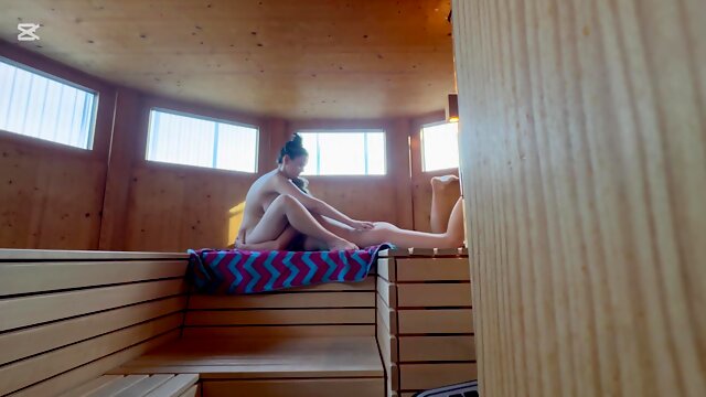 Lesbian Sauna, Dirty Talk, Couple, 18