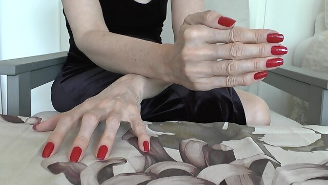 Beautiful Hands, Long Red Fingernails, JOI Lady Victoria Valente