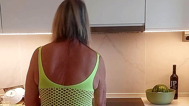 Gilf Solo, Granny, Masturbation, Amateur, Slut, Kitchen