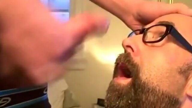 Bearded Bear Takes Two Loads to the Face