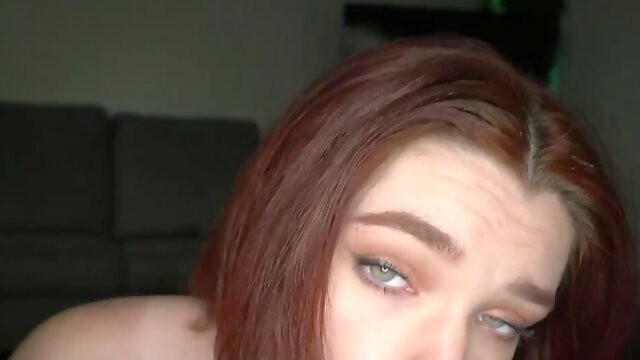 Redhead Annabel Redd sucking her boyfriends cock in HD POV