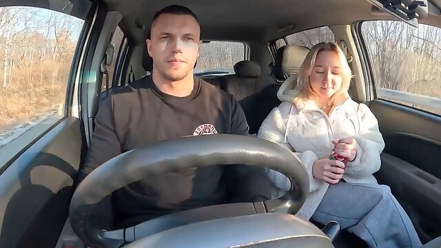 Travel And Fuck, Creampie, Homemade, Russian, Car, 18