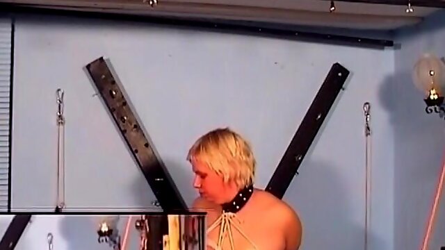 Busty Blonde German Slut Enjoys BDSM Action