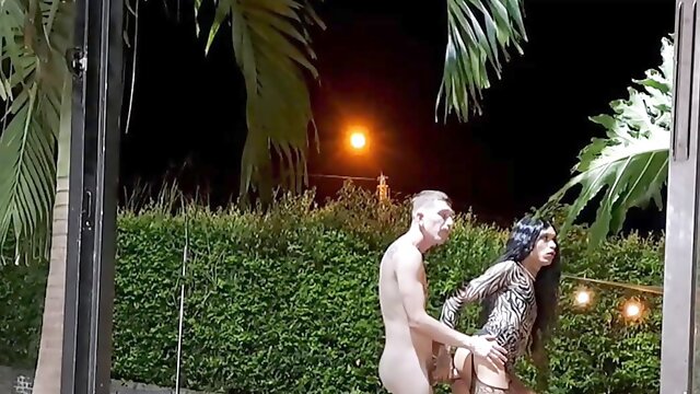 Cute Tranny Fucked, Shemale Fucks Outside, Shemale Couple, Amateur, Bareback