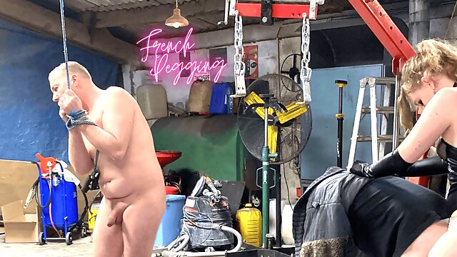 French Pegging - The Garage of Huliliation - femdom