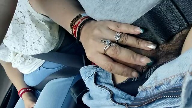 While Driving Blowjob, Masturbation Mexican, Latina Wife