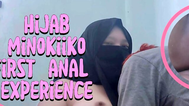 My Hijab Sister in Law is a Virgin, Minokiiko Choose Anal as Her First Experience