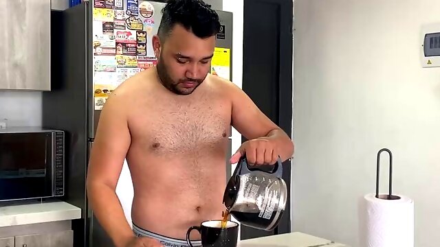 Stepfather enters his stepsons bed and accidentally fucks his ass and fills it with a lot of cum thinking it was his wifes ass