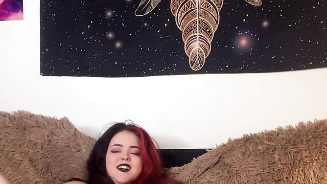 Be a good boy and cum for me Curvy goth girl JOI - Vanessa Strawberry