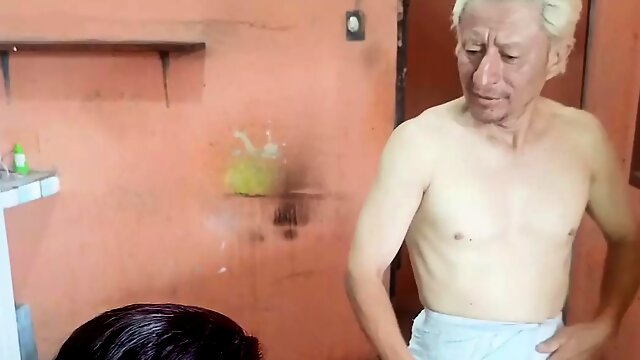 Sucking Daddy Cock, Daddy Cum, Old Man, Homemade, Creampie, Old And Young, Amateur