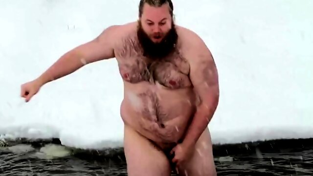 Fat guy skinny dipping