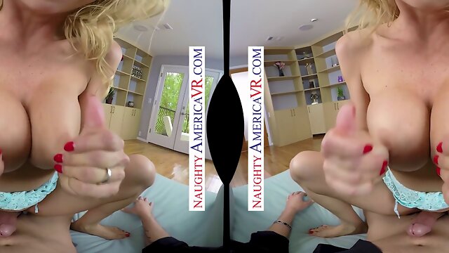 Alexis Fawxs pussy squirts as she bounces on a hard cock in virtual reality POV