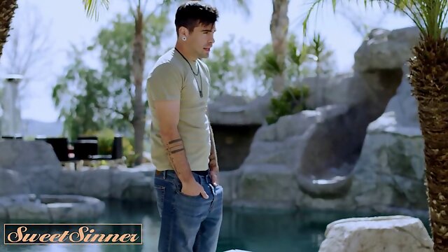 MILF Rachael Cavalli gets her hairy pussy pounded by Lucky Fates rock hard cock