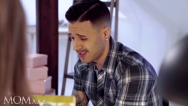 Big tits teacher MILF Dominno blowjob and fuck with big dick student