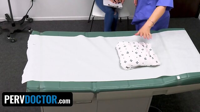 Superb Babe Mackenzie Mace Gets Special Pussy Treatment Form Her Doctor And His Nurse