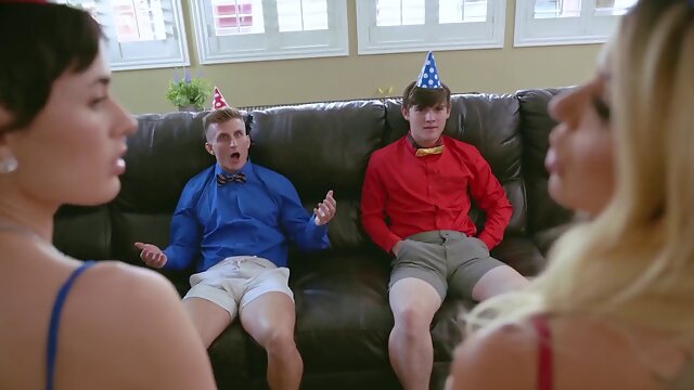 Sexy Milfs Sheena Ryder And Tia Cyrus Let Lucky Studs Eat Their Cock Craving Pussies