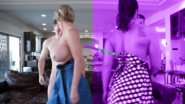 Sexy Milfs Sheena Ryder And Tia Cyrus Let Lucky Studs Eat Their Cock Craving Pussies