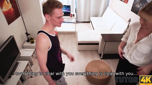 Instead of learning literature naughty boy has sex with tutor