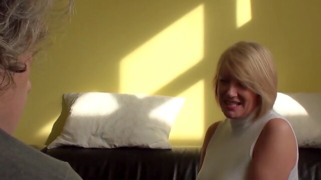 English MILF cuffed and pussy destroyed