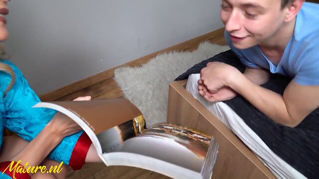 Cougar professor fucks her toyboy students gigantic dong after class