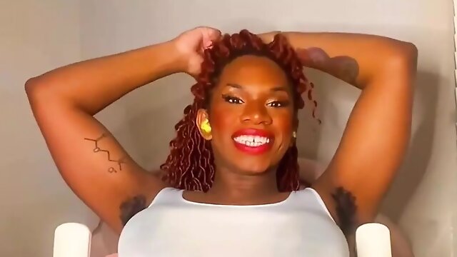 Black Shemale, Black Tranny Sucked, Selfsuck, Solo