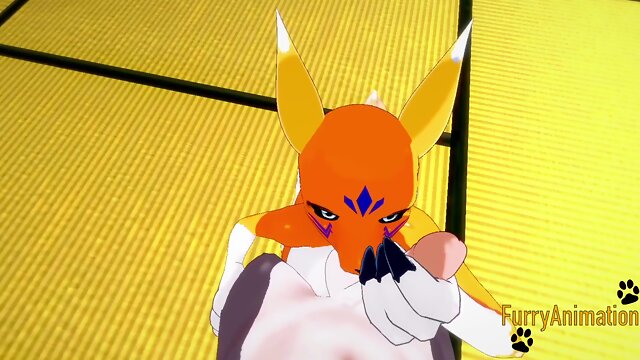 Digimon Hentai - Taomon & Grey Fox Hard Sex 1/2