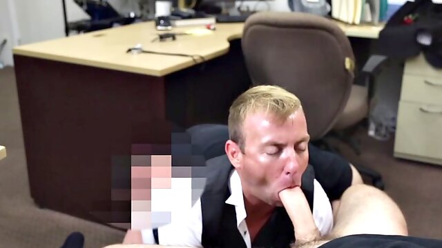 Pawnshop bottom gets fucked in office by owners