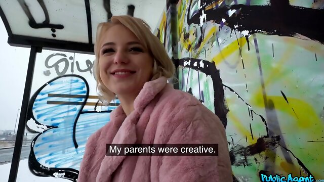 Blonde Student Vaness Queen Shagged in Basement