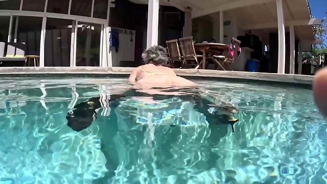 Over/underwater Pool Shots and a Long, Slow-mo Outdoor Shower