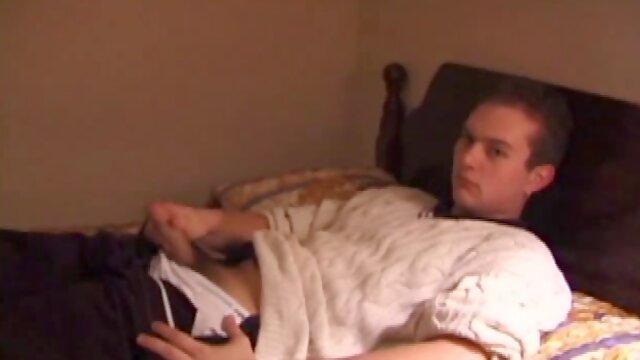 Naked on a bed jacking off - Lucky demonstrates this talent on the bed and in the shower