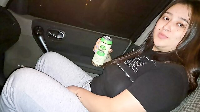 Squirting, Creampie, Car, Latina, Outdoor, Public, Big Tits, Orgasm, PAWG