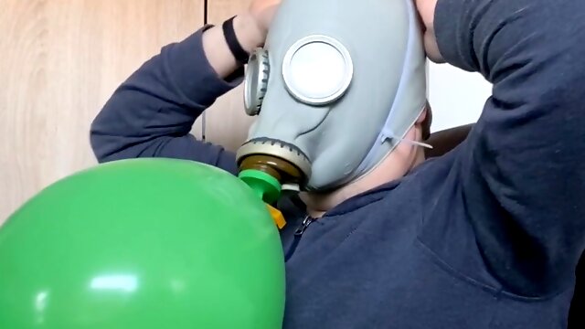 BHDL - N.V.A. GASMASK BREATHPLAY - instructing WITH BALLON BREATHBAG