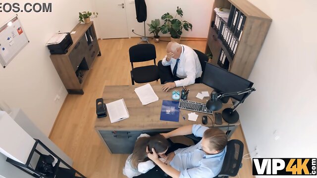 Mina K seduces loan manager & takes advantage of him in office