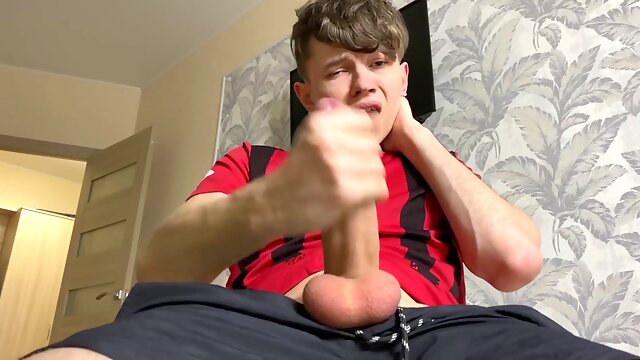 Youthful wolf Jerks Off His Huge Veiny hard-on Until Intense Cum Explosion - compilation -uncut - 23cm