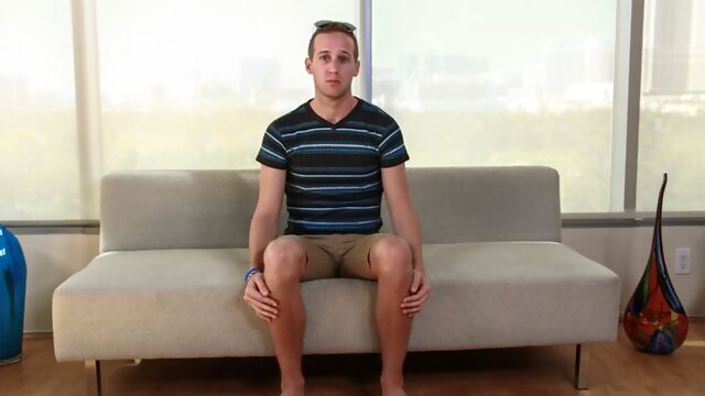 Hot casting finishes with cum on the body of Scotty Blake