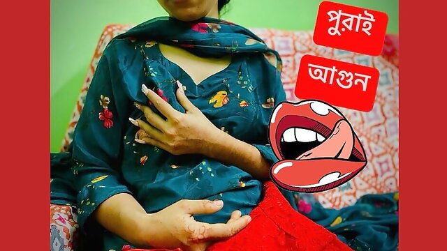 Cute Bhabhi Showing Her Pink Pussy and Fucking with Her Neighbour