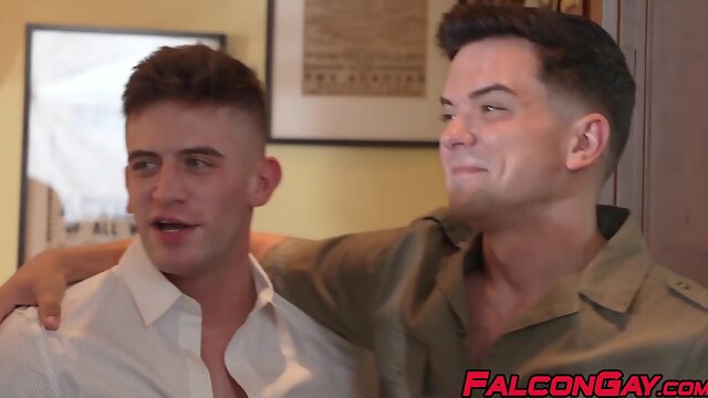 Muscular DeAngelo Jackson barebacks Dan Saxon savagely