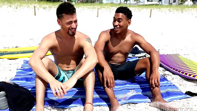 DylanLucas Latino Surfer Teddy dominates his friend in the cabana