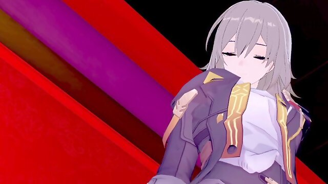 Animated manga-style porn in 3D featuring Honkai Star Rail characters with small breasts