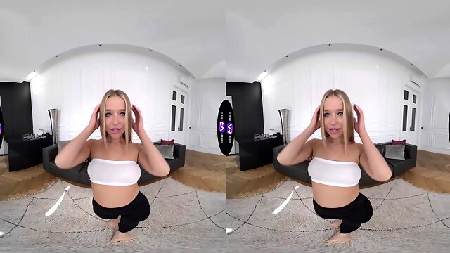 Calibri Angel - Climax in yoga attire while wearing an anime outfit