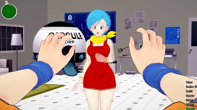 Passionate sex scenes featuring Bulma and Android twenty-one in Z Fighter Trainer - Episode 6