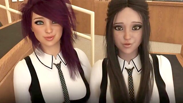 College cutie enjoys animated POV sex adventure in university setting