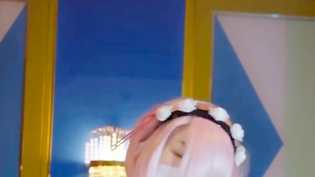 Cosplay climax: Asian babe orgasms and gets covered in cum in anime costume
