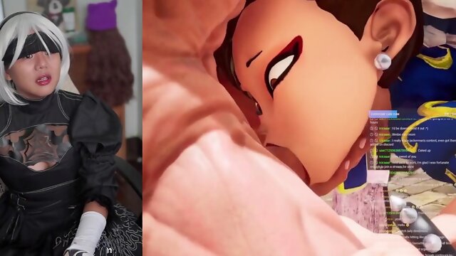 Horny sluts draining balls - ExotiqFox solo girl responds to anime porn featuring Nier, Chun Li, Street Fighter, Mime, and Dash