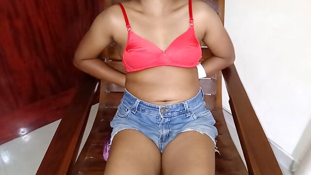 White girl with a big booty goes wild with a strap-on