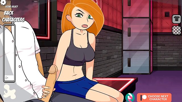 Sexy cartoon sex game featuring characters from Kim Possible with explicit hentai scenes
