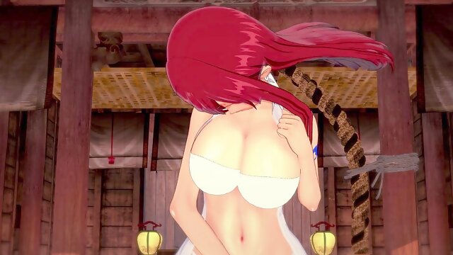 Sensational red-haired Erza Scarlet in 3D hentai action
