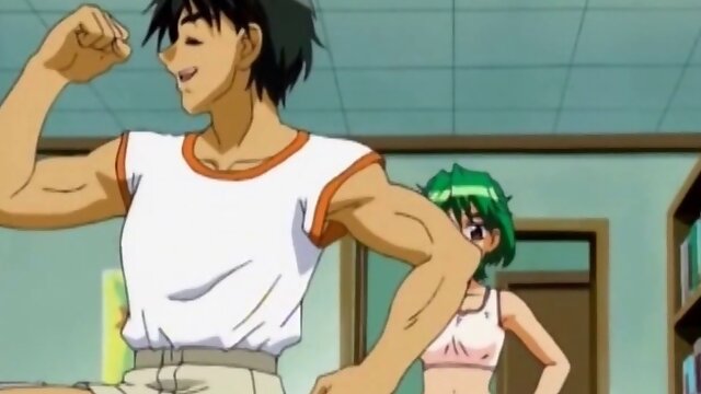 Manga-style teen showered in cumshots as a desire