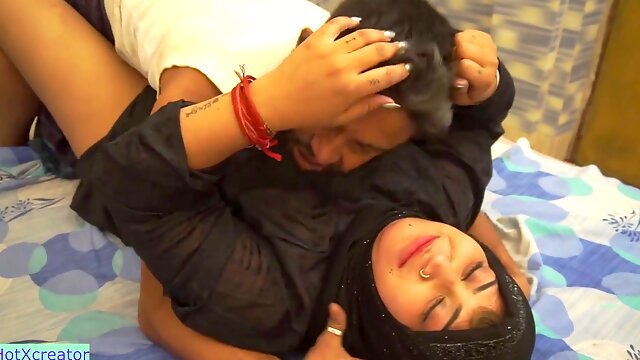 Asian Muslim girl in taboo family scenario gets her vagina dominated by an older lover