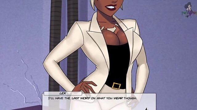 Powergirl, Supergirl, and Justice League heroes in animated ass-shaking hentai game